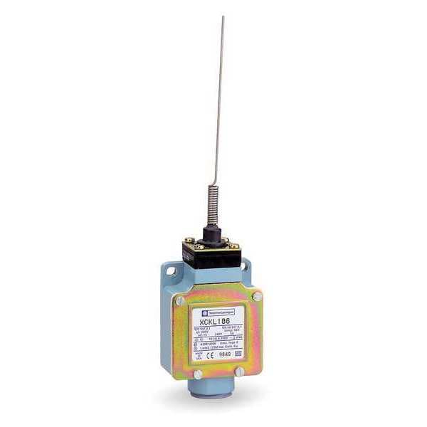 Interruptor de límite Telemecanique Sensors, palanca oscilante, 1NC/1NO, 10A @240V AC, ubicación del actuador: Arriba - XCKL106H7