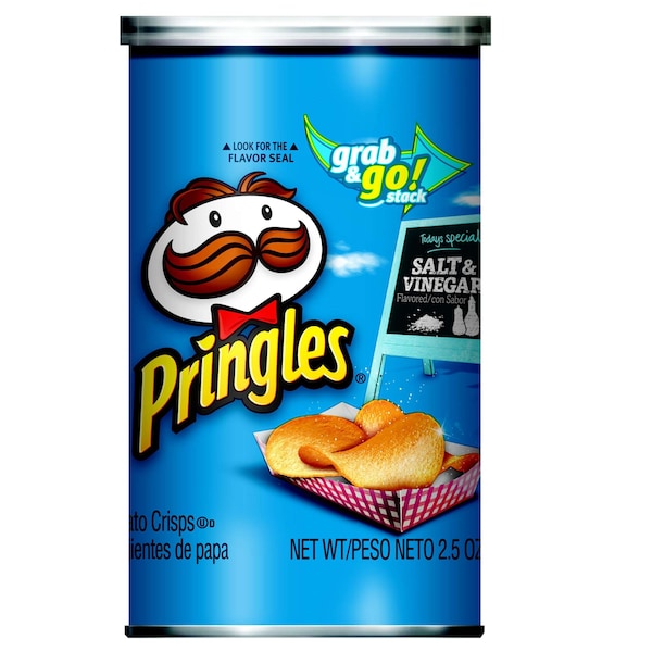 Pringles Pringles Salt & Vinegar Potato Crisp 2.5 oz., PK12 - 3800084893