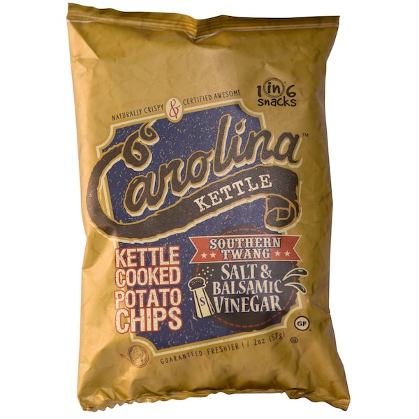 1 In 6 Snacks 1 in 6 Snacks Carolina Salt & Balsamic Vinegar Potato Chips 2 oz Bagged - 10605