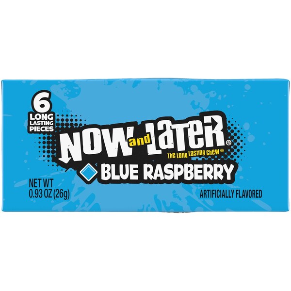 Now & Later Now & Later Blue Raspberry Chews 6 Piece .93 oz., PK12 - 52104