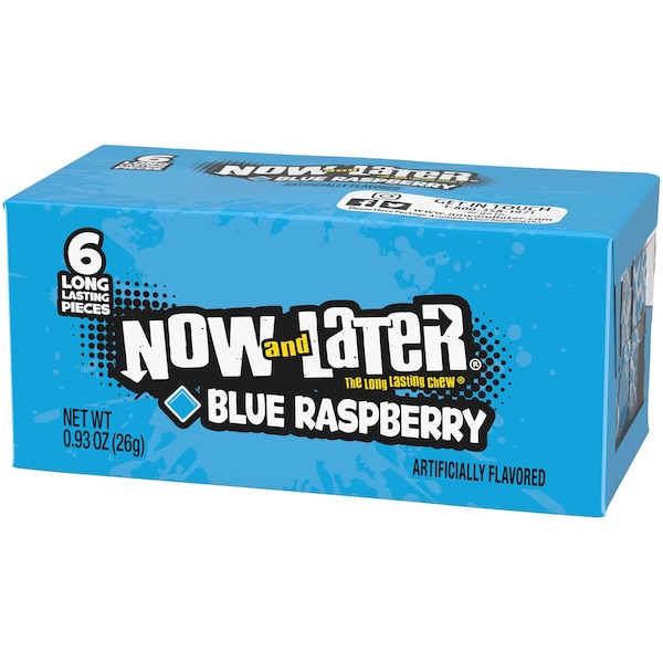 Now & Later Now & Later Blue Raspberry Chews 6 Piece .93 oz., PK12 - 52104