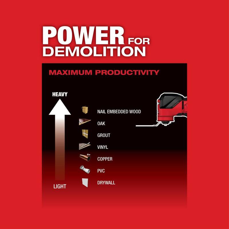 Milwaukee M18 FUEL 18V Herramienta multifunción sin escobillas inalámbrica de ion de litio con kit de hojas de herramienta multifunción oscilante (8 piezas) - 2836-20-49-10-9212