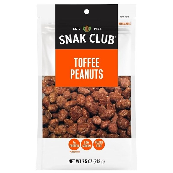 Snak Club CSU29528 Toffee Peanut, 7.5 oz - 700535