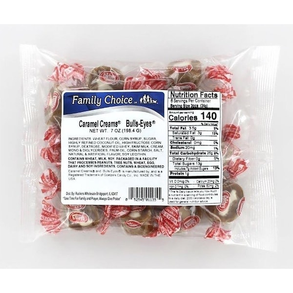 Family Choice Bullseye, Caramel Flavor, 75 oz - 1135