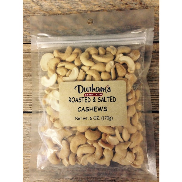 Durhams Durhams Roasted & Salted Cashews 6 oz Bagged - 7304240005