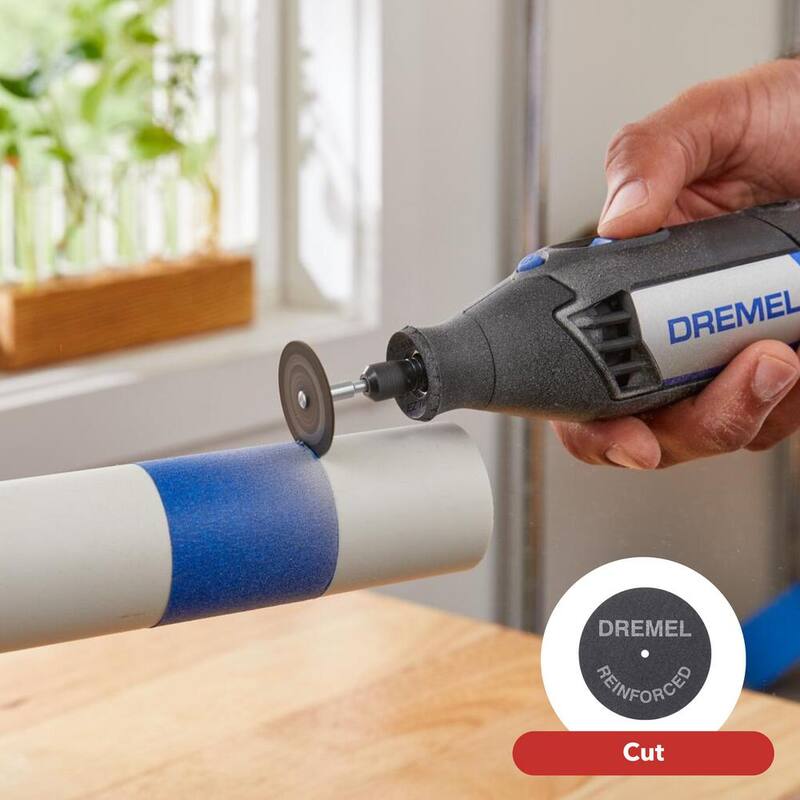 Kit de herramienta rotativa con cable Dremel 4000 de 1.6 amperes y velocidad variable, con 32 accesorios, 2 aditamentos y estuche de transporte - 4000-2/32
