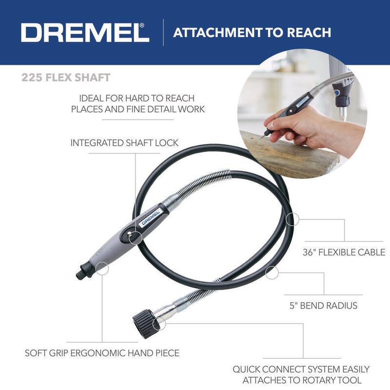 Serie 4300 de Dremel 1.8 Amp Kit de Herramienta Rotativa con Cable de Velocidad Variable, Luz Montada, 64 Accesorios, 9 Adjuntos y Estuche - 4300-9/64