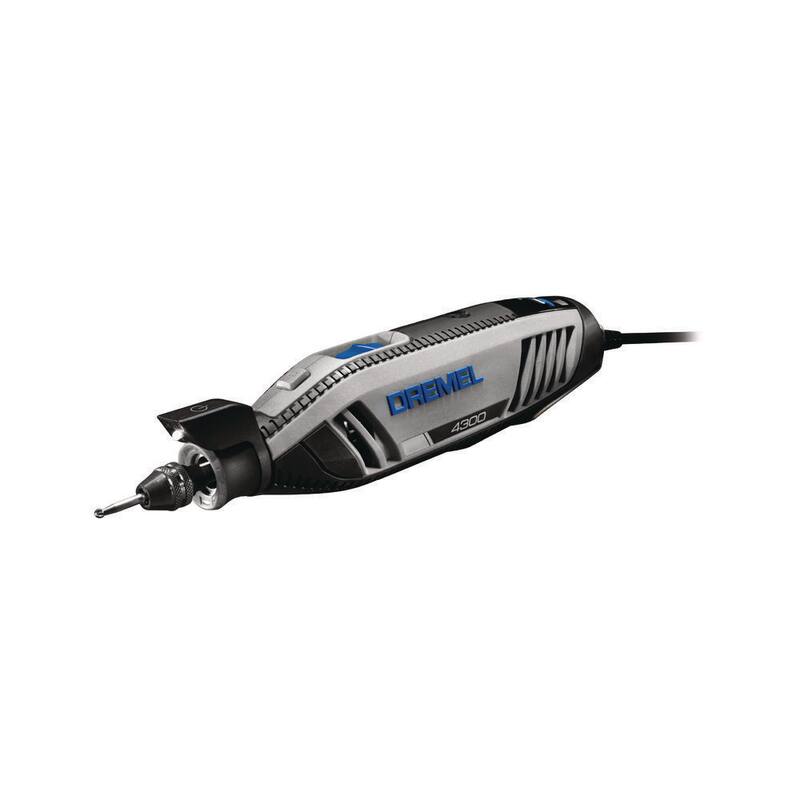 Serie 4300 de Dremel 1.8 Amp Kit de Herramienta Rotativa con Cable de Velocidad Variable, Luz Montada, 64 Accesorios, 9 Adjuntos y Estuche - 4300-9/64