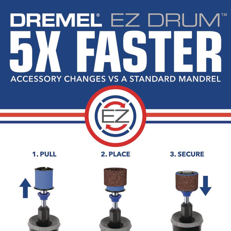 Serie 4300 de Dremel 1.8 Amp Kit de Herramienta Rotativa con Cable de Velocidad Variable, Luz Montada, 64 Accesorios, 9 Adjuntos y Estuche - 4300-9/64