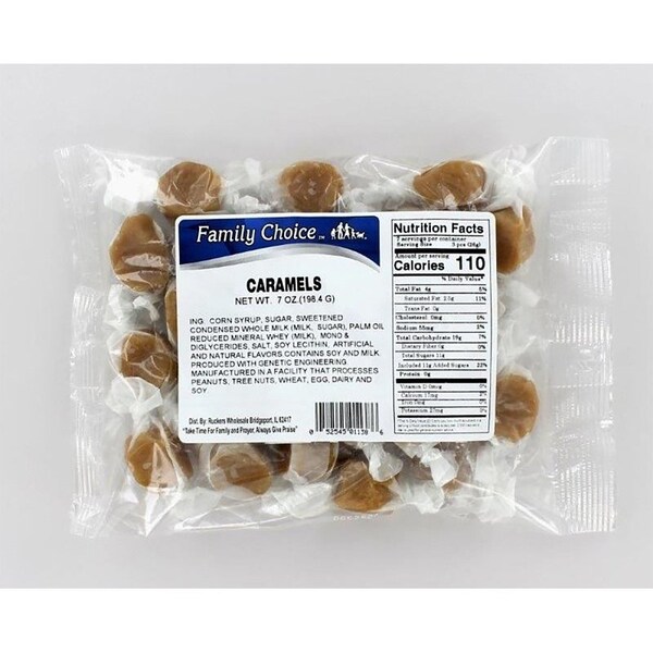 Family Choice Candy, Caramel Flavor, 8 oz - 1138