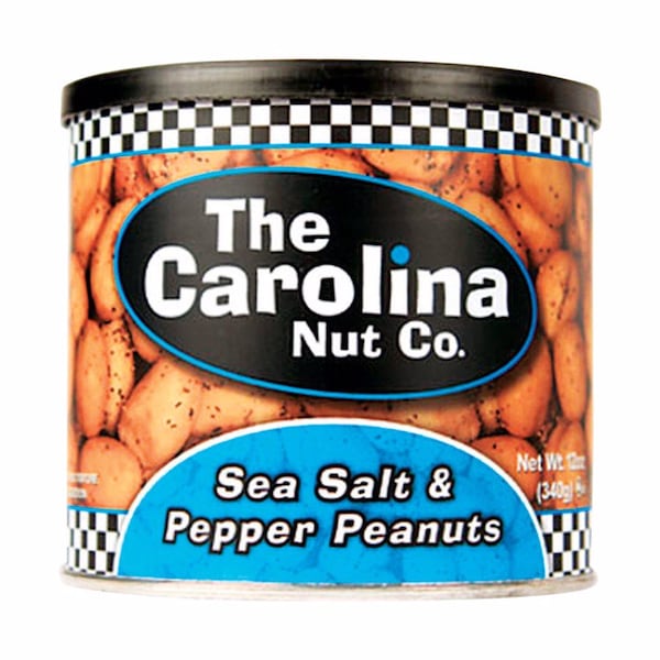 The Carolina Nut Co Carolina Nut Co. Sea Salt and Pepper Peanuts 12 oz Can - 11008