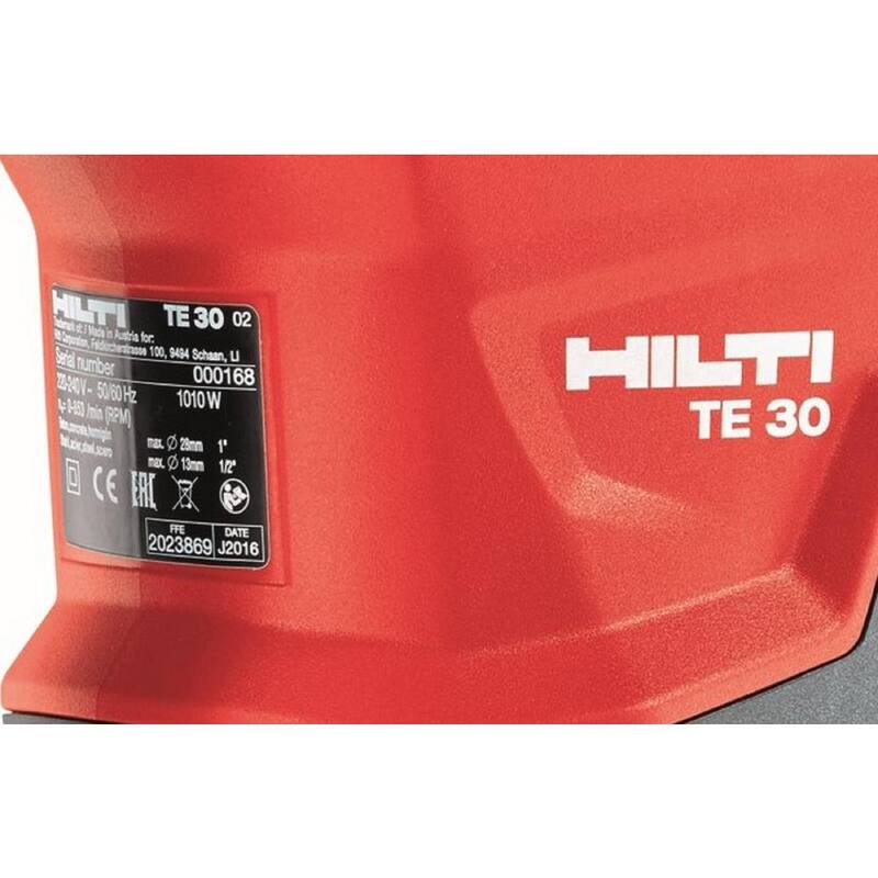 Martillo rotativo con cable Hilti 120-Volt SDS-Max TE 30 con estuche y mandril de cambio rápido - 2160200.
