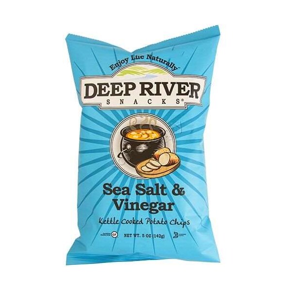 Deep River Snacks Kettle Potato Chip Salt & Vinegar 5 oz., PK12 - 17121