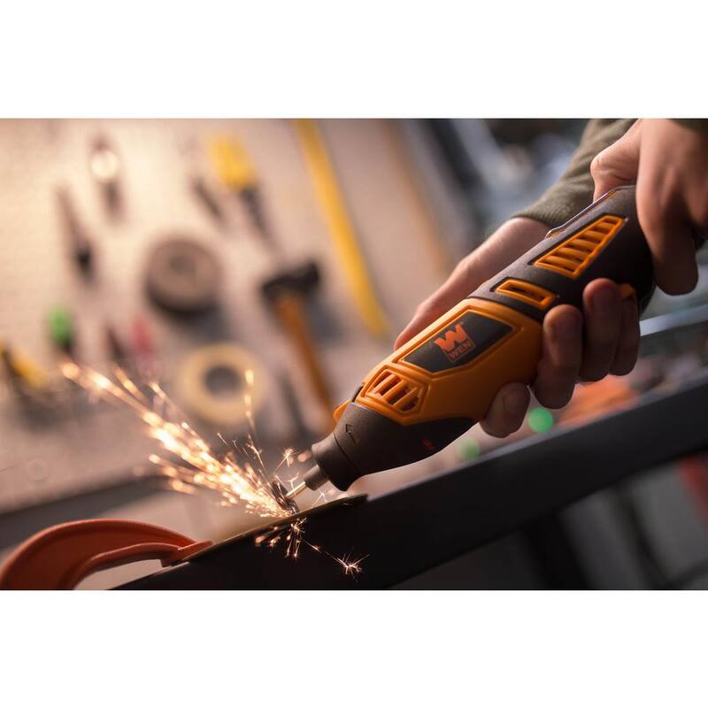 1.3 Amp Variable Speed Steady-Grip Rotary Tool con juego de accesorios de 190 piezas, eje flexible y estuche de transporte - 23190.