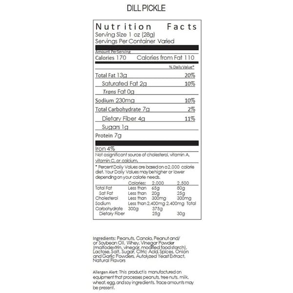 The Carolina Nut Co Carolina Nut Co. Dill Pickle Peanuts 12 oz Can - 11004