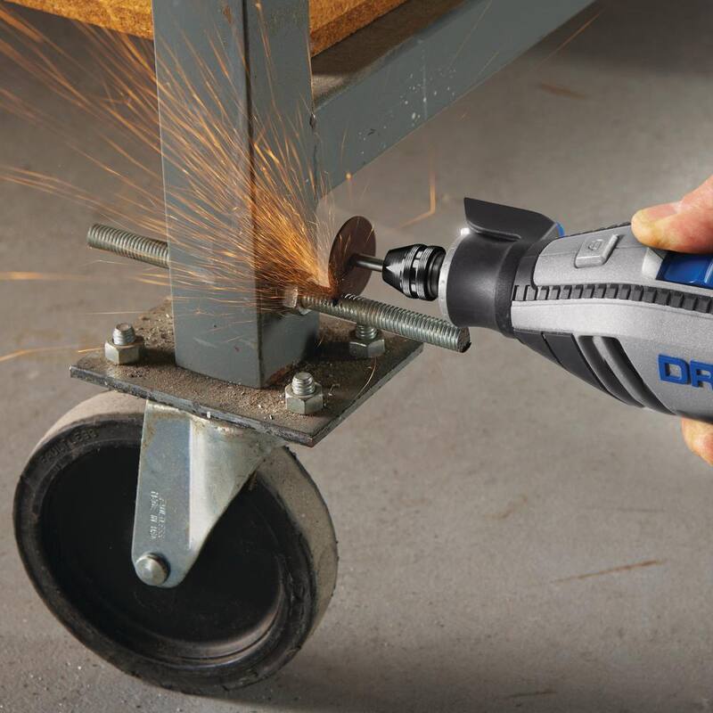 Serie 4300 de Dremel 1.8 Amp Variable Speed Corded Rotary Tool Kit con Rotary Tool Mega Accessory Kit (130 piezas) - 43009/64+713-01