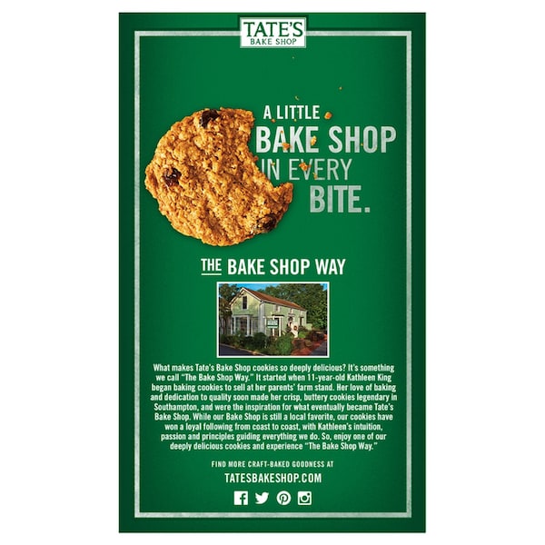 Tates Bake Shop Tate's Bake Shop Oatmeal Raisin Cookies 7 oz Bagged - 1001026