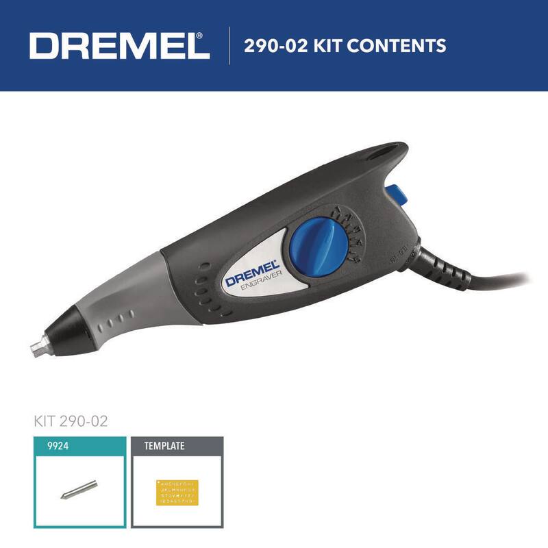 Herramienta grabadora eléctrica Dremel para metal, vidrio y madera, herramienta rotativa con cable - 290-02