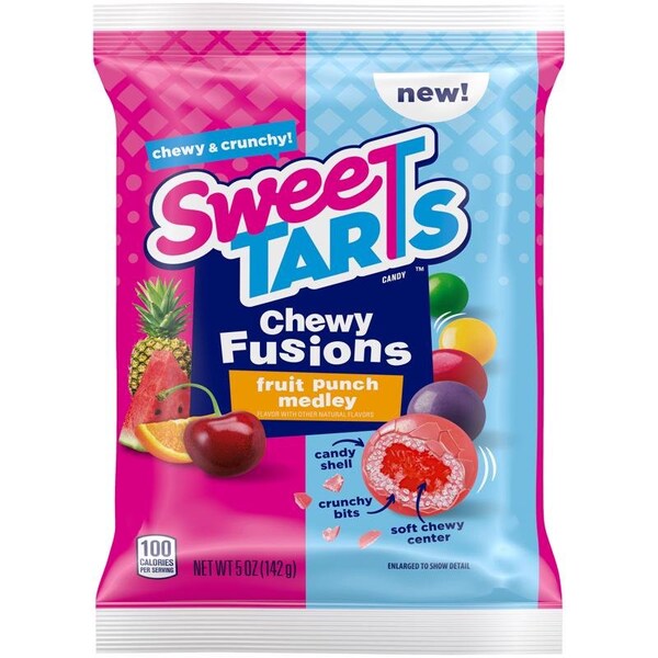 Sweetarts SweetTARTS Fusions Fruit Punch Medley Chewy Candy 5 oz - 5171