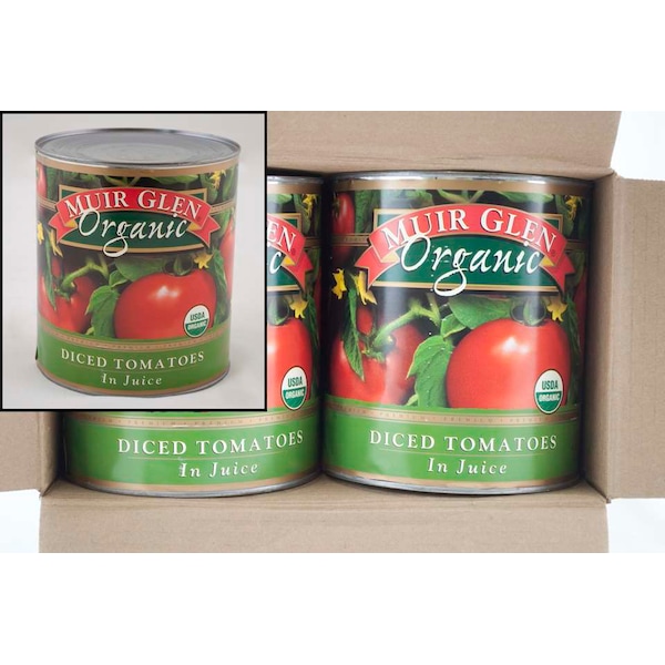Muir Glen Muir Glen Organic Diced Tomatoes 102 oz. Bottle, PK6 - 725342-26074