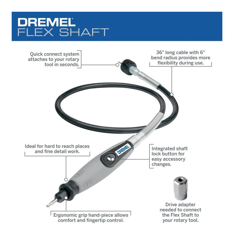 Serie 4300 de Dremel 1.8 Amp Variable Speed Corded Rotary Tool Kit con accesorio de eje flexible para herramienta rotativa - 43005/40+22502.