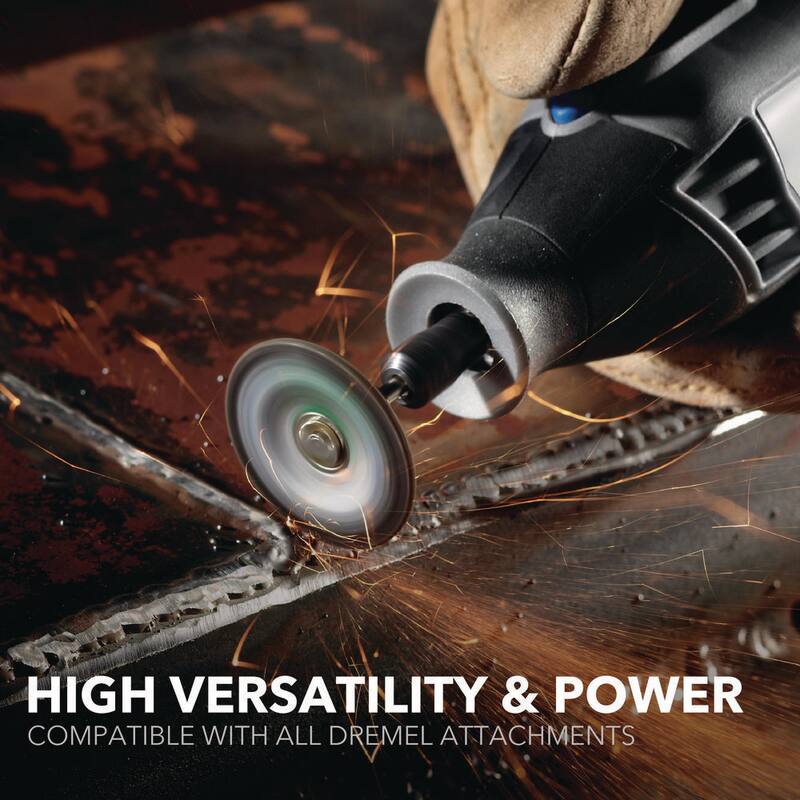 Kit de herramienta rotativa con cable Dremel Serie 4000 de 1.6 amperes y velocidad variable, con 30 accesorios, 2 aditamentos y estuche de transporte - 4000-2/30