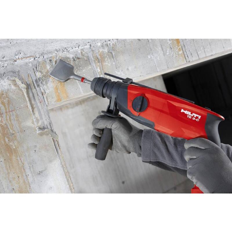 Juego de taladro rotativo Hilti de 120 volts SDS Plus con cincel, rascador y 5 brocas de martillo - 3553168