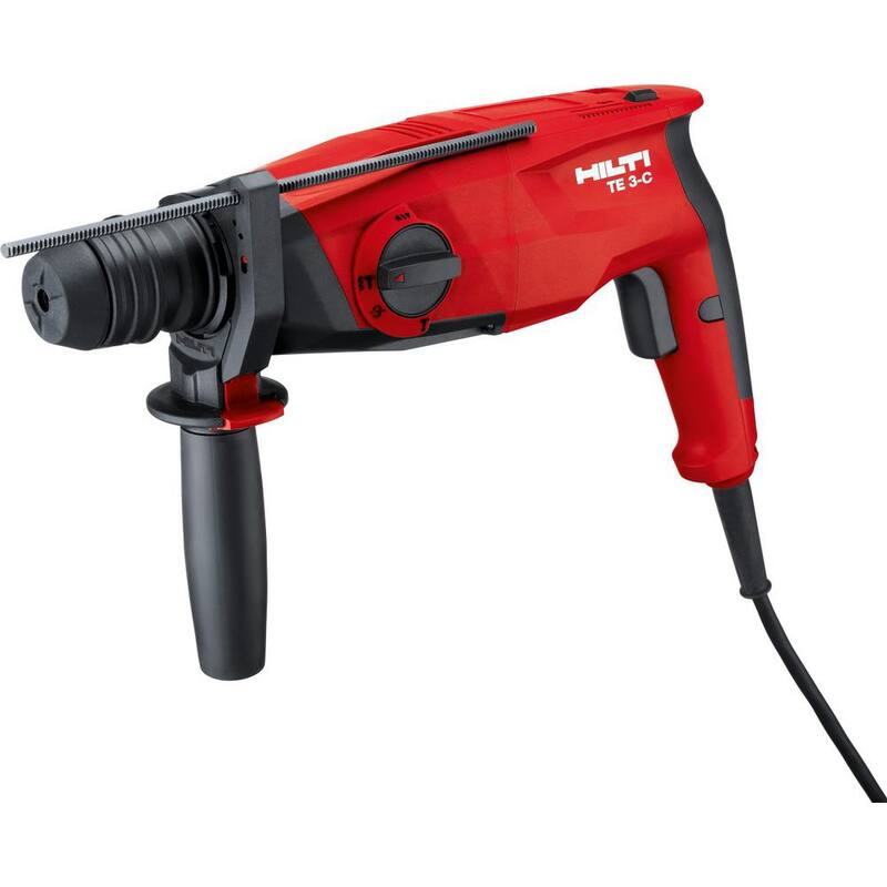 Juego de taladro rotativo Hilti de 120 volts SDS Plus con cincel, rascador y 5 brocas de martillo - 3553168