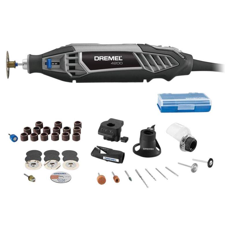 Serie Dremel 4200 de 1.6 amperes con velocidad variable Juego de herramientas rotativas con cable con 36 accesorios, 4 aditamentos y estuche de transporte - 4200-4/36