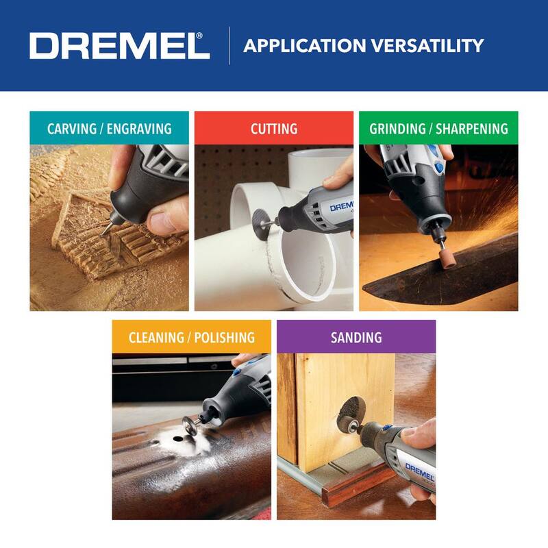 
Kit de herramienta rotativa con cable Dremel Serie 4000 de 1.6 Amp y velocidad variable con 34 accesorios, 4 aditamentos y estuche de transporte - 4000-4/34