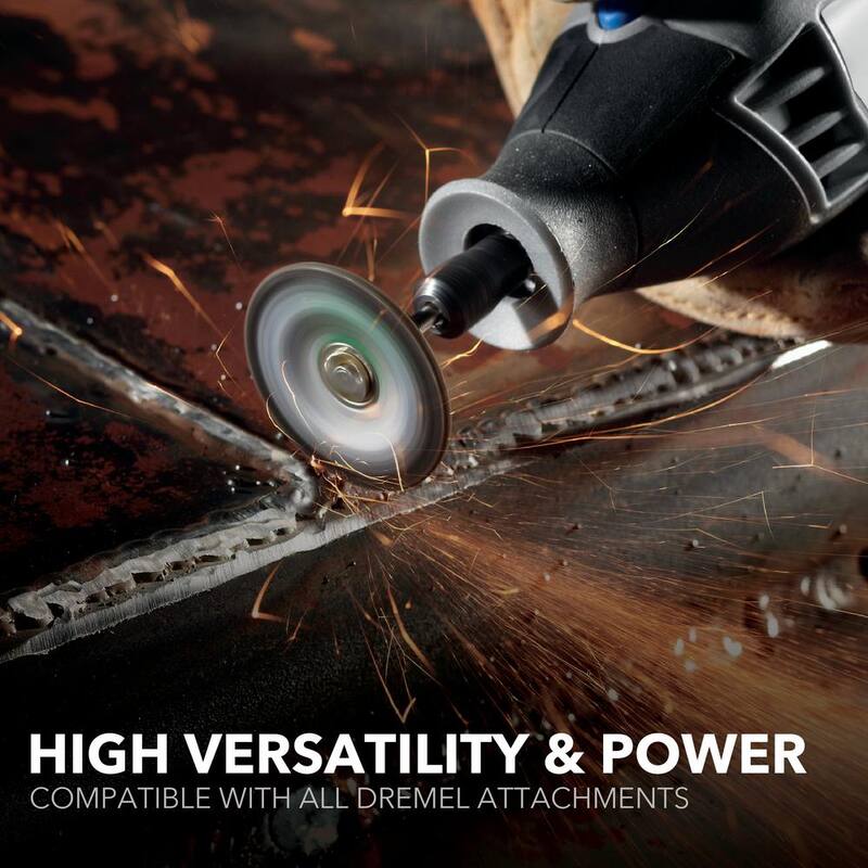 
Kit de herramienta rotativa con cable Dremel Serie 4000 de 1.6 Amp y velocidad variable con 34 accesorios, 4 aditamentos y estuche de transporte - 4000-4/34