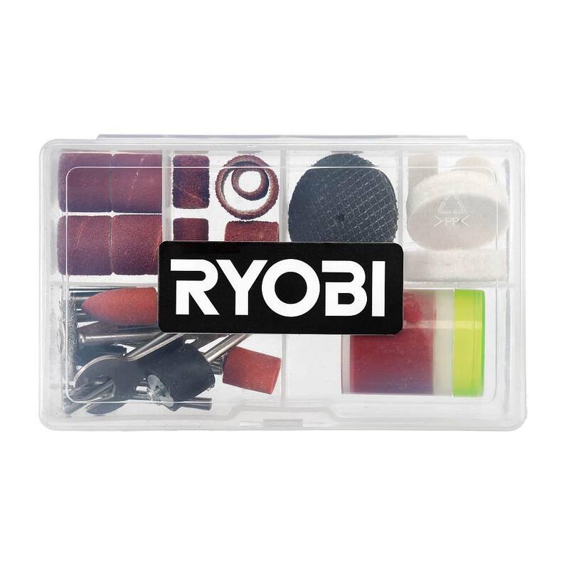 Herramienta rotativa con cable de 1.4 amperes de RYOBI con kit todo uso de 37 piezas (para madera, metal y plástico) - RRT200-A90AS37