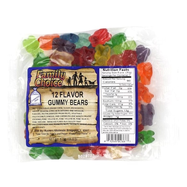 Family Choice Family Choice Assorted Gummy Bears 8 oz - 1368