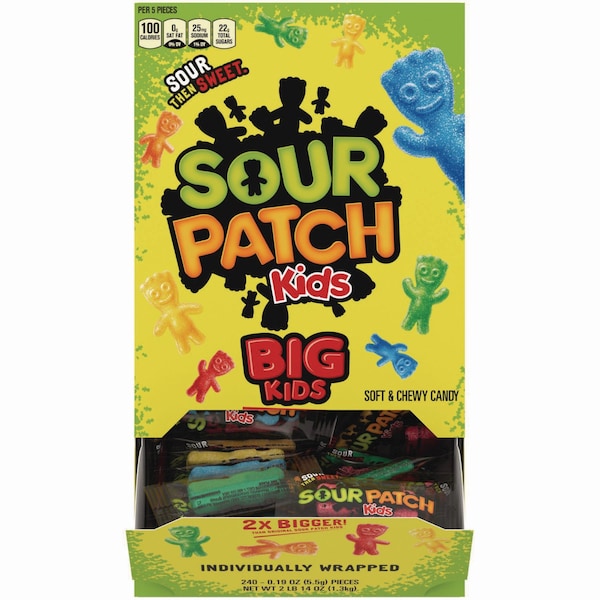 Sour Patch Fruit Flavored Candy, Grab-and-Go, PK240 - 1506285