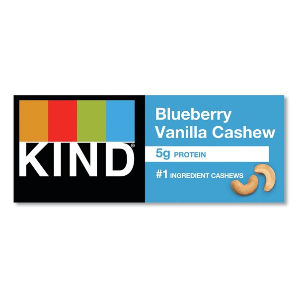 Kind Fruit and Nut Bars, Blueberry Vanilla and Cashew, 1.4 oz Bar, PK12 - 18039