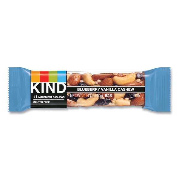 Kind Fruit and Nut Bars, Blueberry Vanilla and Cashew, 1.4 oz Bar, PK12 - 18039