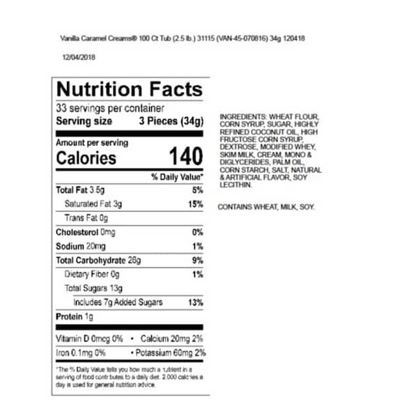 Goetzes Candy Goetze's Candy Caramel Creams Vanilla Caramel 40 oz - 31165