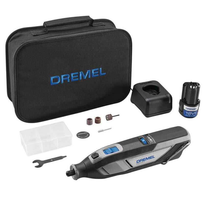Dremel 12V Li-Ion 2-Amp Variable Speed Cordless Rotary Tool Kit with 2Ah Battery, 1-Charger, 5-Accessories and Storage Bag - 8240-5