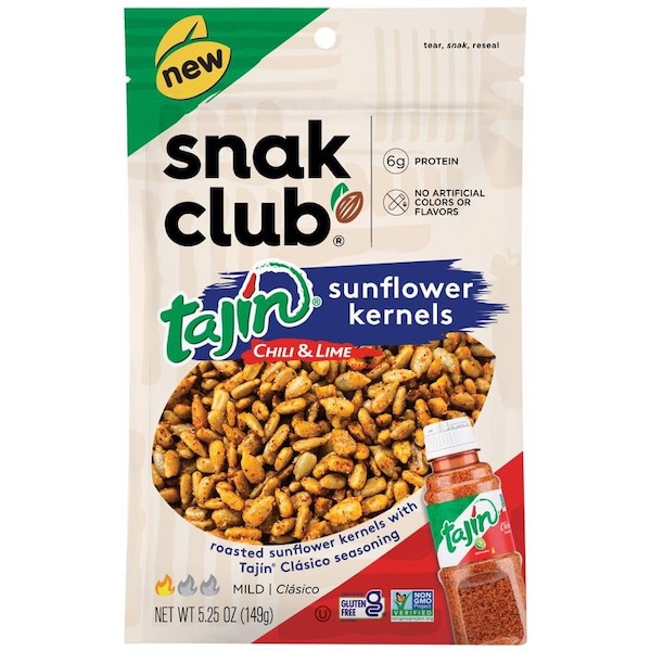 Snak Club Snak Club Tajin Chili and Lime Sunflower Kernels 5.25 oz Bagged - 1721900