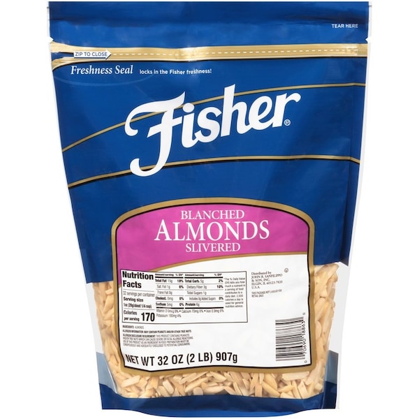 Fisher Fisher Blanched Slivered Almonds 32 oz., PK3 - 18863A