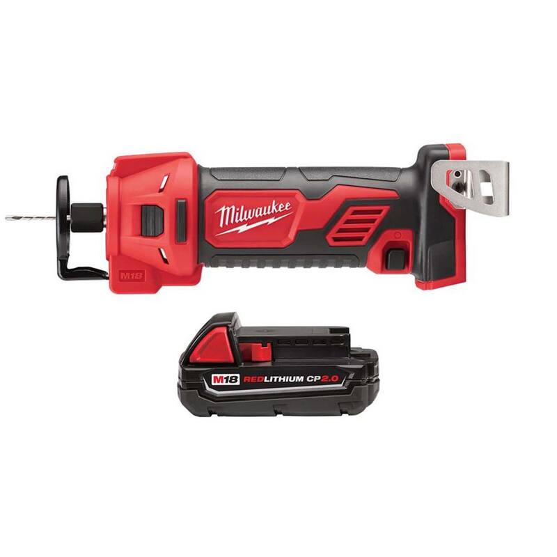 Milwaukee M18 18V Cortadora de Yeso Inalámbrica con Batería de iones de litio de 2.0ah - 2627-20-48-11-1820