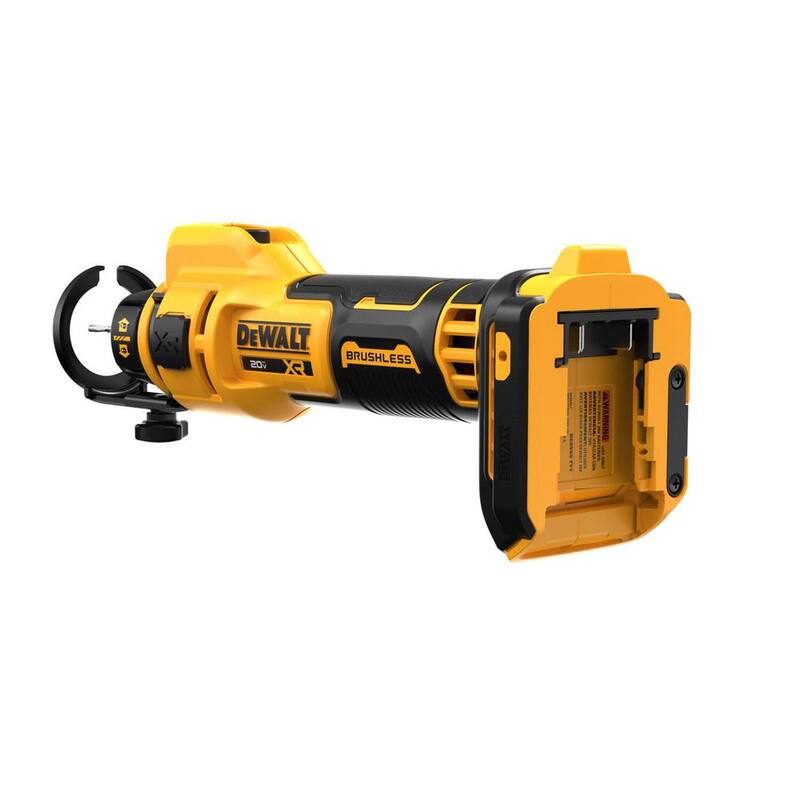 Herramienta inalámbrica DEWALT 20V XR de corte de yeso con batería de iones de litio y kit inicial de 6.0 Ah y 4.0 Ah - DCE555BWCB2460C