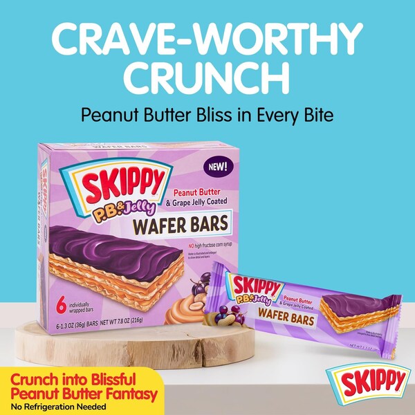Skippy P.B. and Jelly Peanut Butter And Grape Jelly Coated Wafer Bars, 36PK - SKIPPYPBJE32
