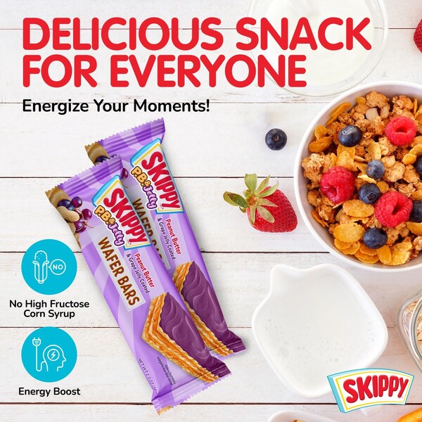Skippy P.B. and Jelly Peanut Butter And Grape Jelly Coated Wafer Bars, 36PK - SKIPPYPBJE32
