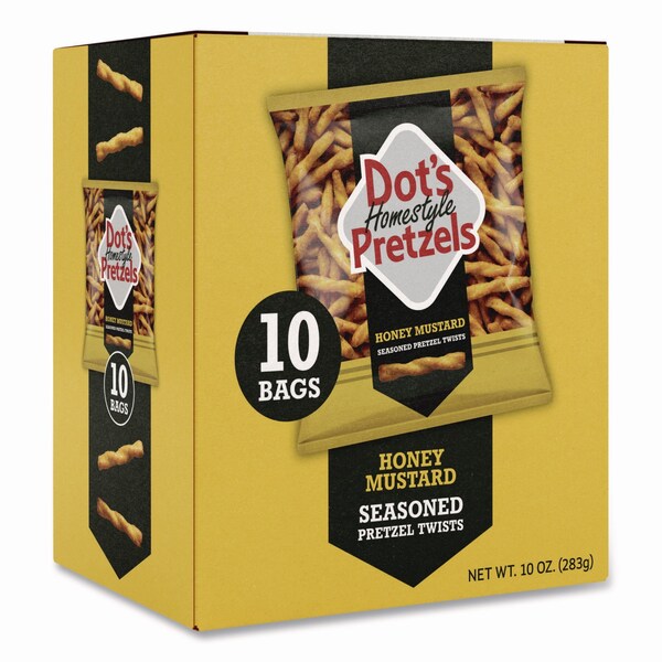 Dots Pretzels Honey Mustard Pretzels, 1 oz Bag, 10PK - DDP71948