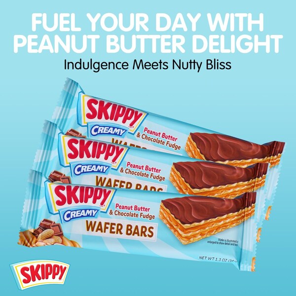 Skippy Creamy Peanut Butter And Chocolate Fudge Wafer Snack Bar, 1.3 Oz, 36g/Bar 6 ct - SKIPPYPBCF6