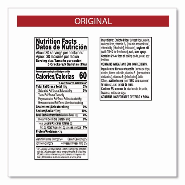Kelloggs Zesta Original Saltine Crackers, Original Flavor, 16 oz Box - 339865