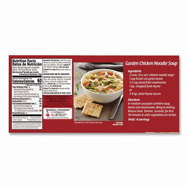 Kelloggs Zesta Original Saltine Crackers, Original Flavor, 16 oz Box - 339865