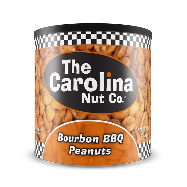The Carolina Nut Co Carolina Nut Co. Bourbon BBQ Peanuts 12 oz Can - 11007