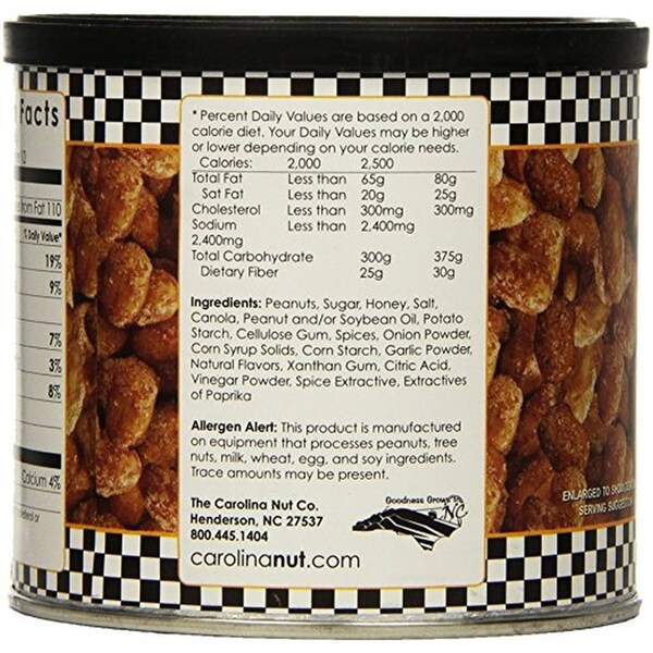 The Carolina Nut Co Carolina Nut Co. Honey Roasted Chipotle Peanuts 12 oz Can - 11070